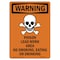 Signmission Safety Sign, OSHA WARNING, 14" Height, Poison Lead Work, Portrait OS-WS-D-1014-V-13443 - alternate 1